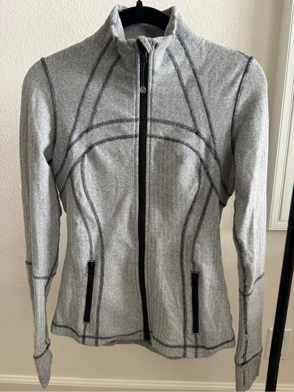 lululemon athletica Gray herringbone Define Jacket - Full Zip Athletic Jacket